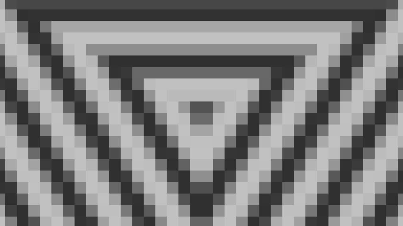 White triangles in 8 bit pattern on black gradient
