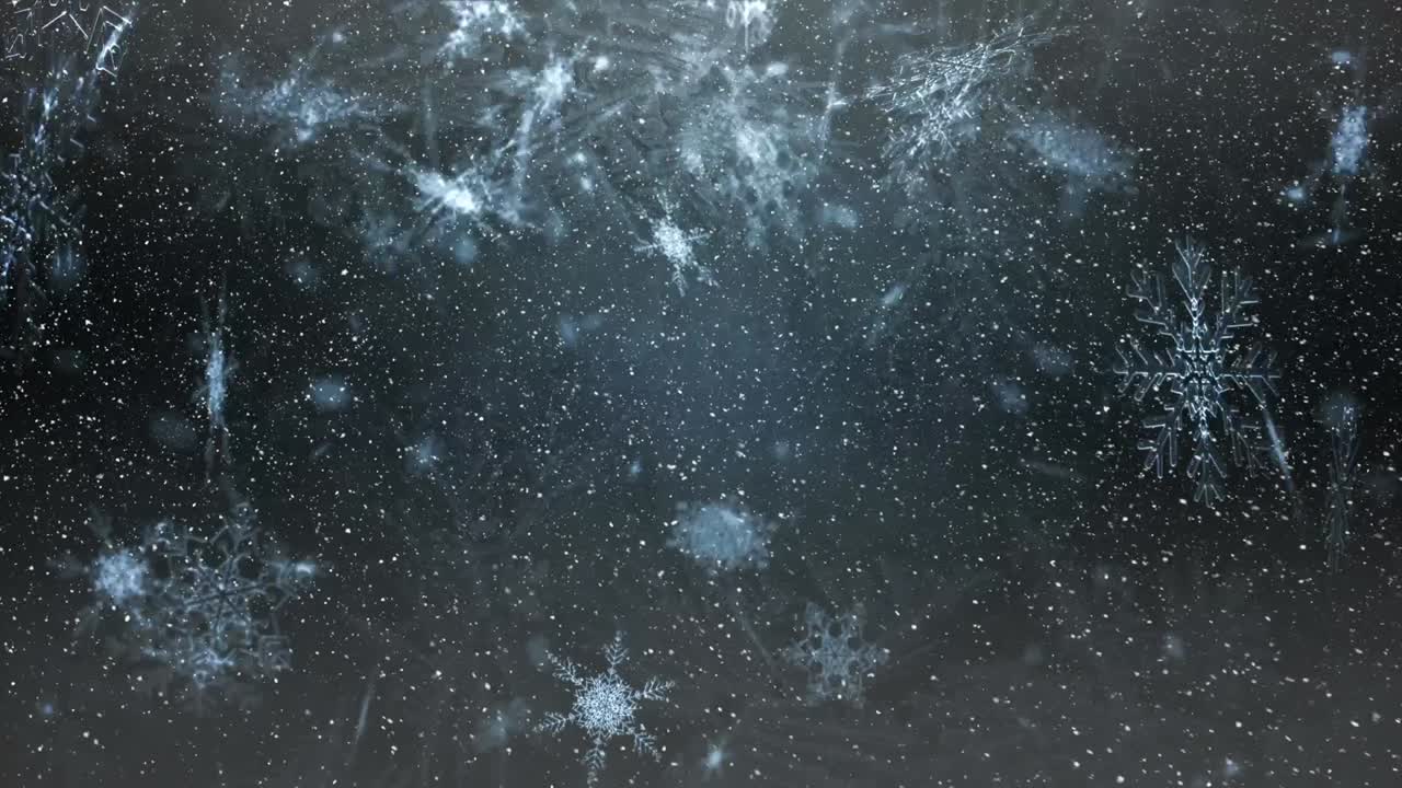 animazione di neve che cade e luci brillanti su sfondo grigio