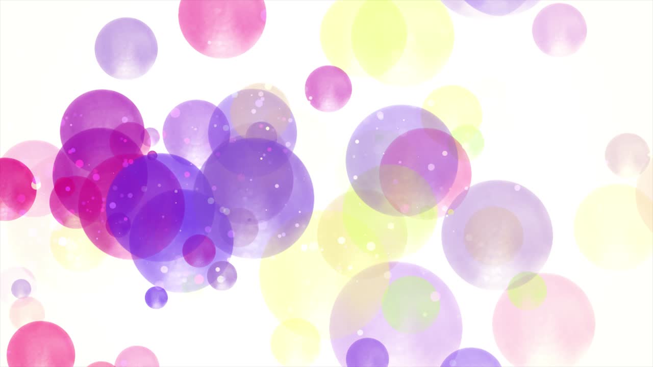 графические ресурсы: круги различных цветов, движущиеся на светлом фоне