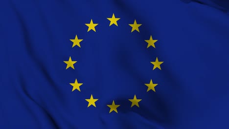 european union 4k waving flag