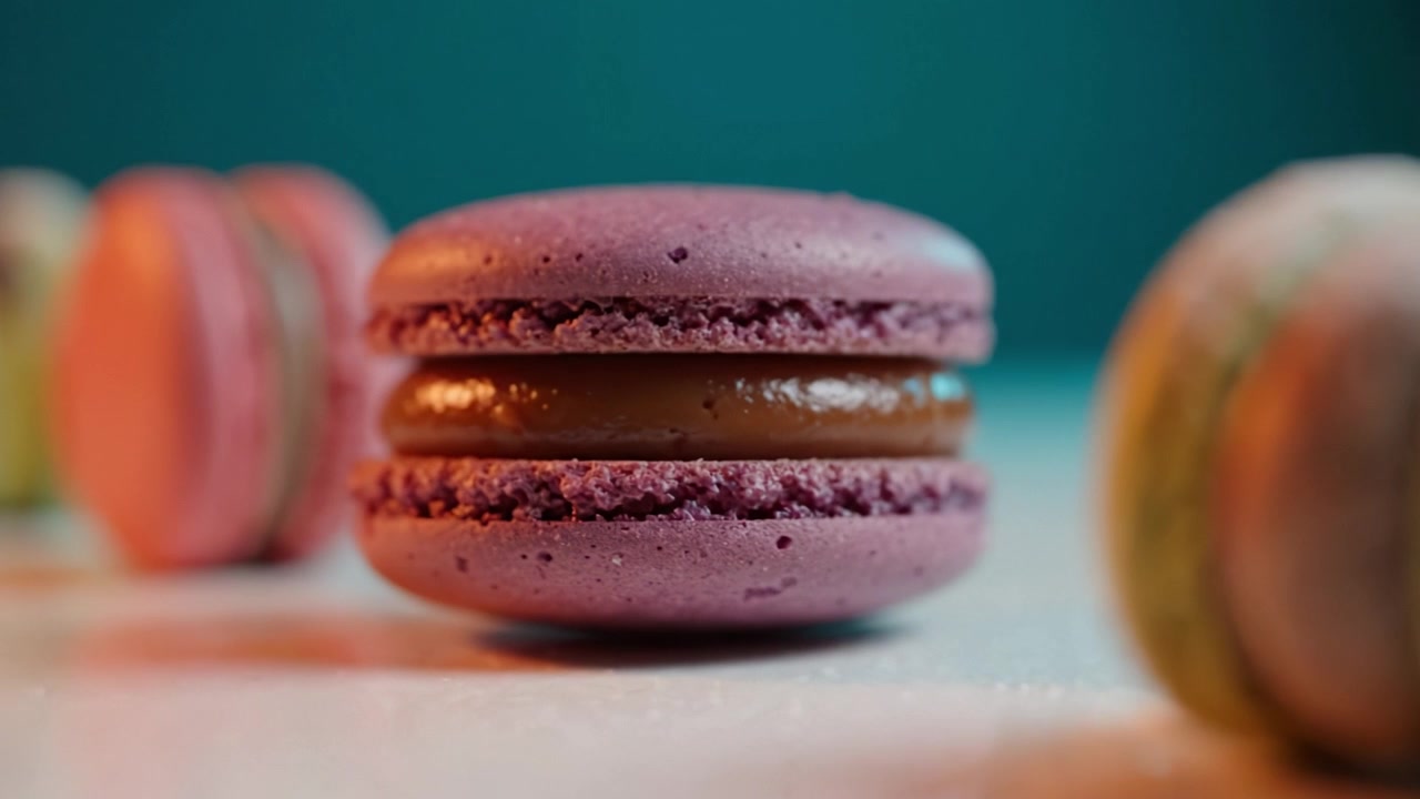 Delicious Collection of Colorful Macarons Ready to Delight: A Visual Feast of Exquisite French Pastries in a Vibrant Background That Captures Their Allure