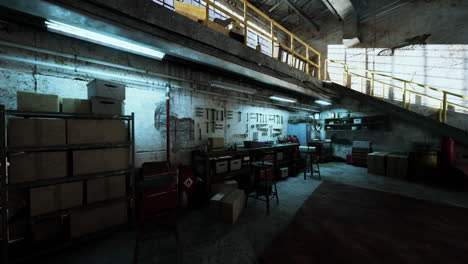 abandoned industrial garage workshop