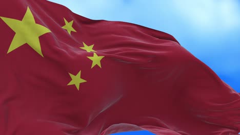un bucle sin costuras de la bandera china.