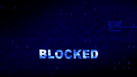 texto bloqueado ruido digital sacudida glitch distorsión efecto error animación.