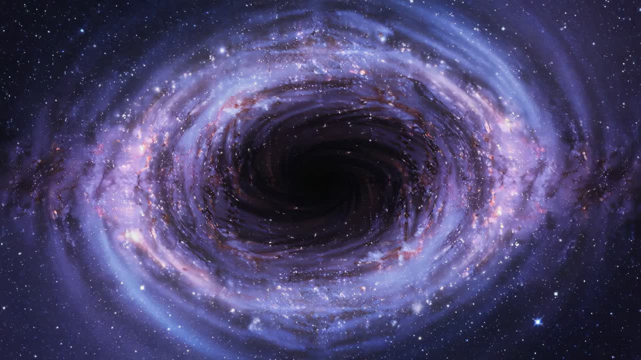 Swirling Black Hole in a Galaxy with Stars