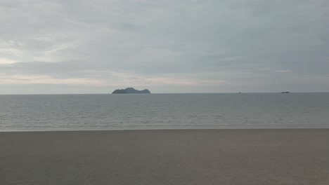 view of two small island at terombol beach kuching,sarawak