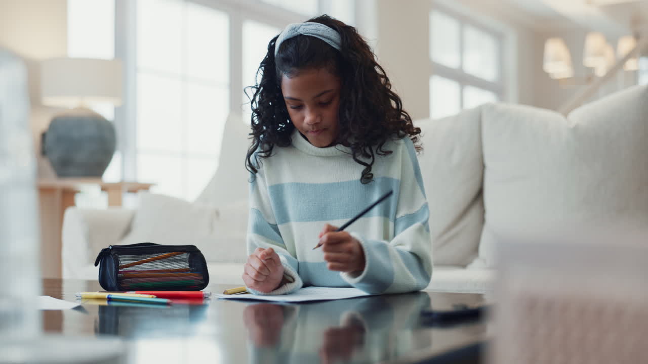 Young Girl Drawing