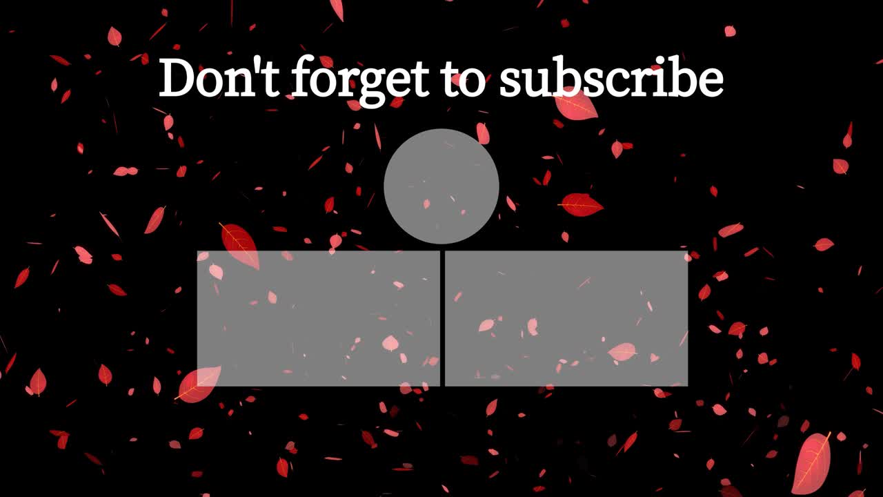 가을 잎 입자 유튜브 엔드 카드 엔딩 스크린 모션 그래픽