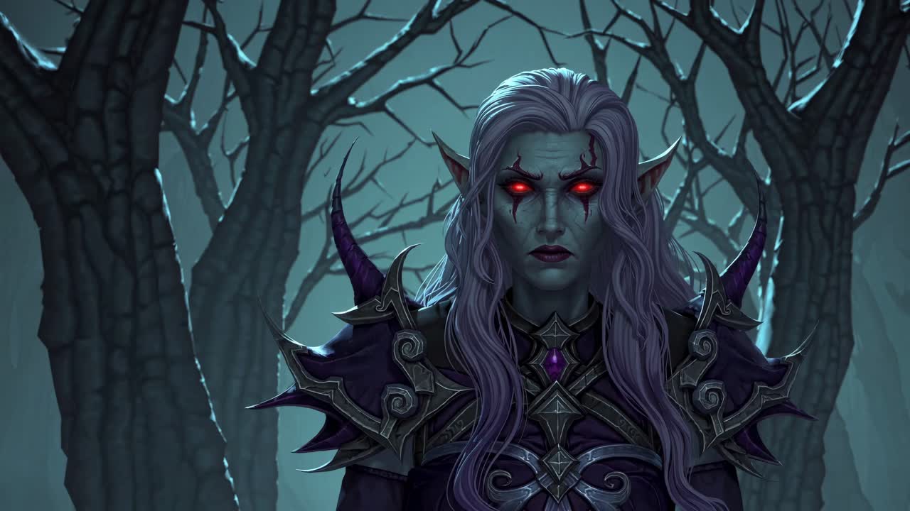 Dark Elf in a Forest