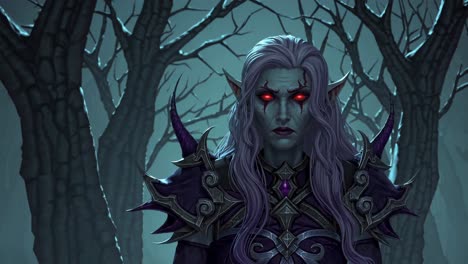 dark elf in a forest