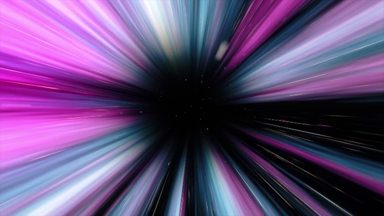 volando en un túnel abstracto del continuo espacio-tiempo