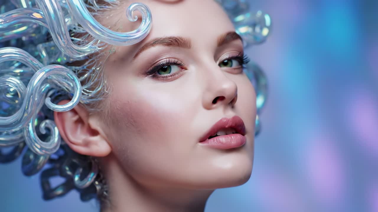 우아한 여성 초상화.