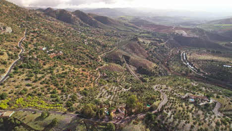 beautiful aerial view of andalusia , south of spain landscape