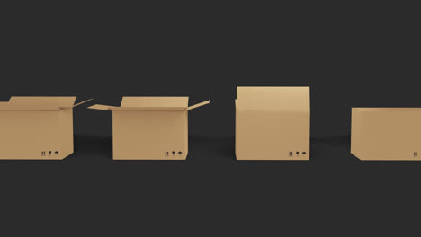 animation of arrow icons over moving boxes