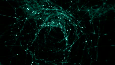 digital space abstract. flaying trought data tunnel.