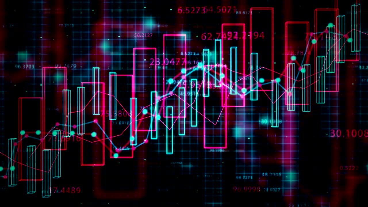 el concepto de datos financieros 4k.