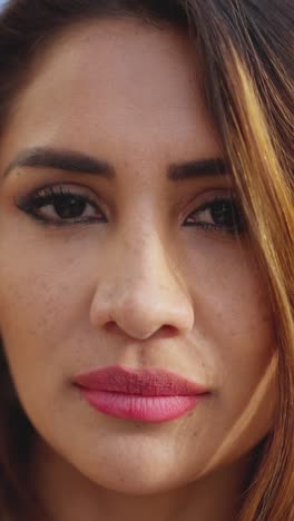 close-up of a smiling woman