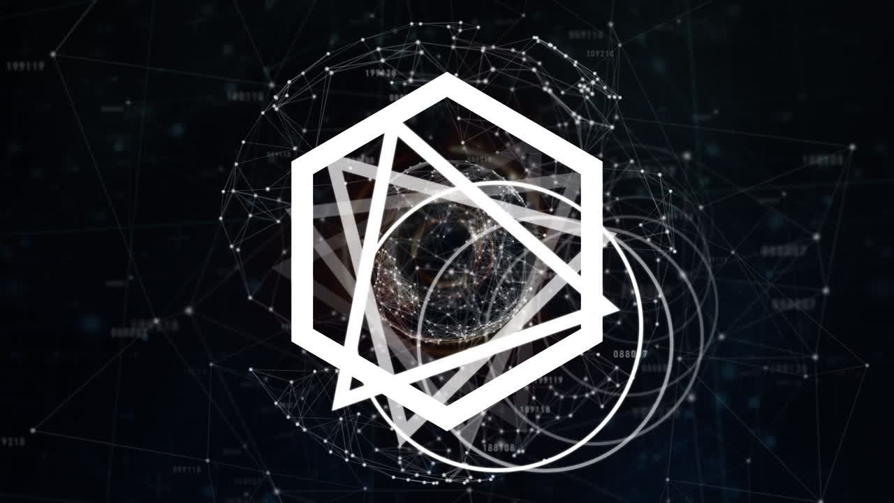 анимация фигур, движущихся по сети соединений