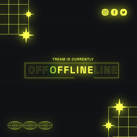 offline stream announcement graphic design