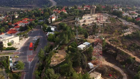 Aerial View of a Suburban Israeli Town