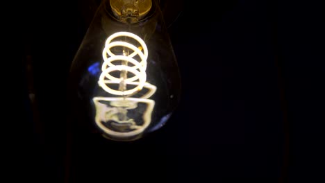 the bulb burns in total darkness