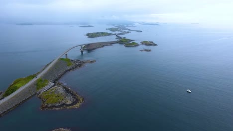 atlantic ocean road aerial footage norway