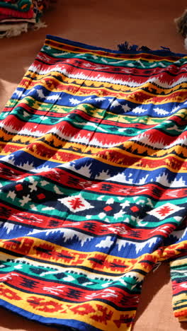 vibrant geometric patterned textile