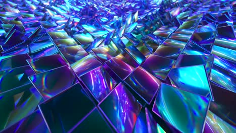 cubos geométricos iridescentes abstractos