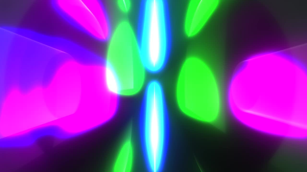 resplandor de neón abstracto, animación de velocidad de luz psicodélica, senderos de luz coloridos, túnel de bucle continuo de 4k