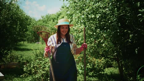 woman gardening in summer