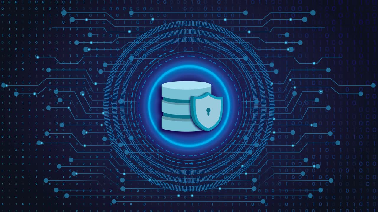 Secure Database Icon Showing Concept of Data Security