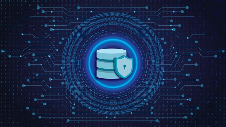 Symbol für sichere Datenbank, das das Konzept der Datensicherheit zeigt.