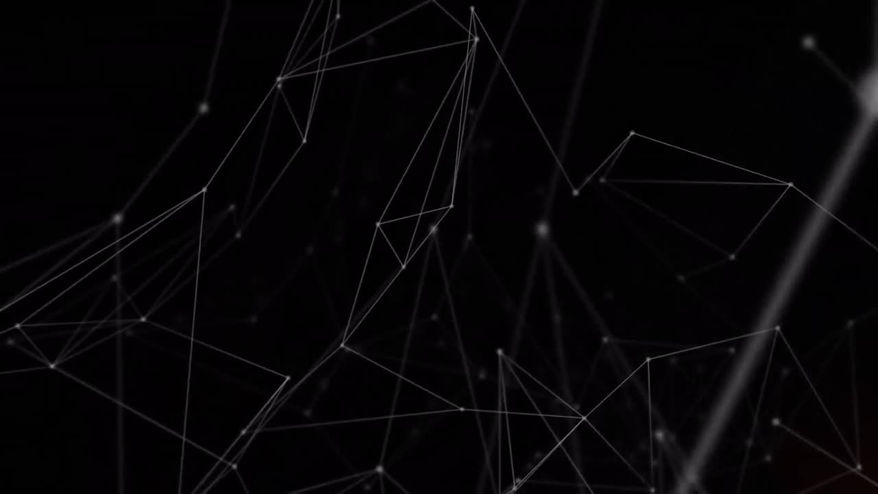Animation of network of connections over black background