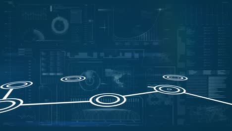 animación de la red de conexiones a través del procesamiento de datos