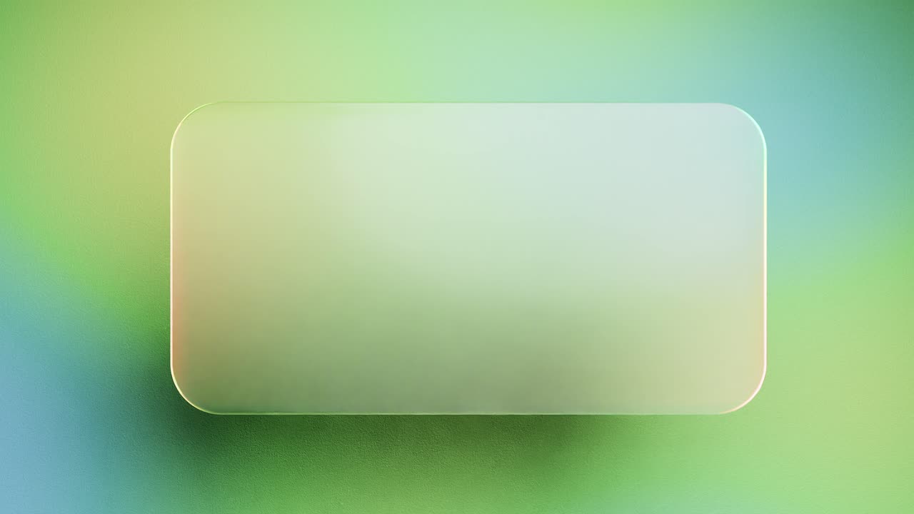 Rettangolo moderno in glassmorphism con sfondo a colori dinamici