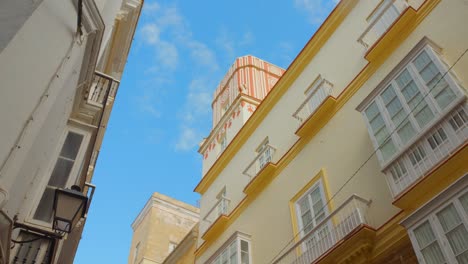 frog eye shot of classic architecture in cadiz