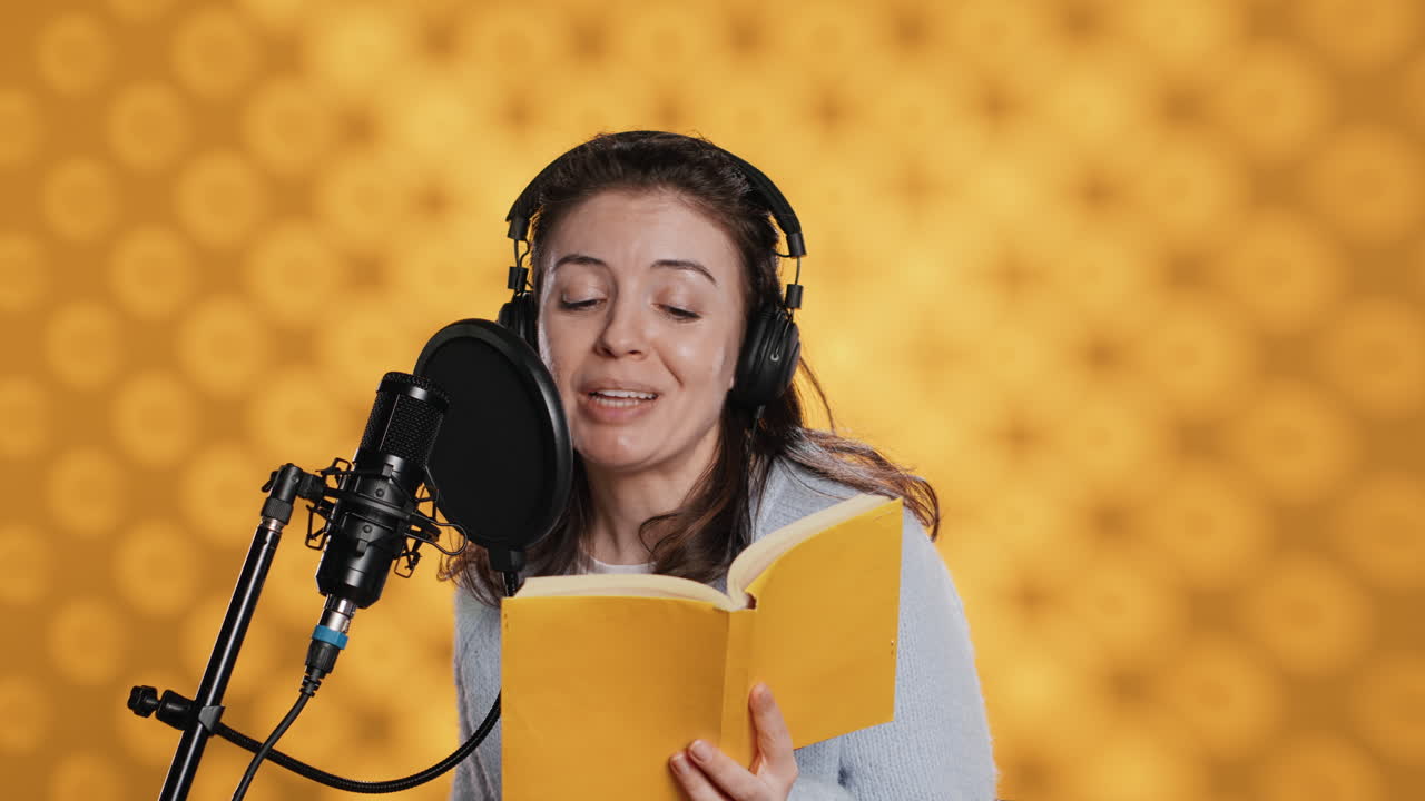 narrador haciendo contar con los dedos gestando antes de producir audiolibro