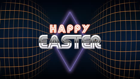 Happy-Easter-with-gradient-diamond-and-purple-grid-in-galaxy
