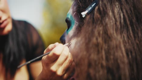 face painting session