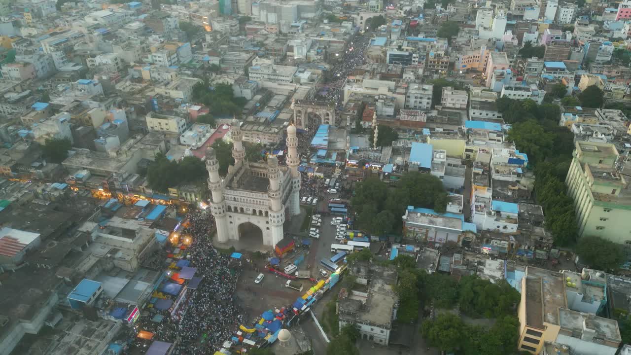 hyderabad charminar vista aérea durante el día