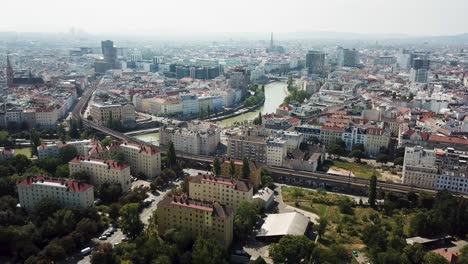 aerial view of vienna, austria