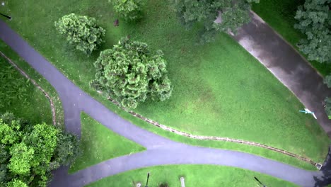 Bird's-Eye-View-Of-A-Scenic-Park-During-Daytime---aerial-top-down