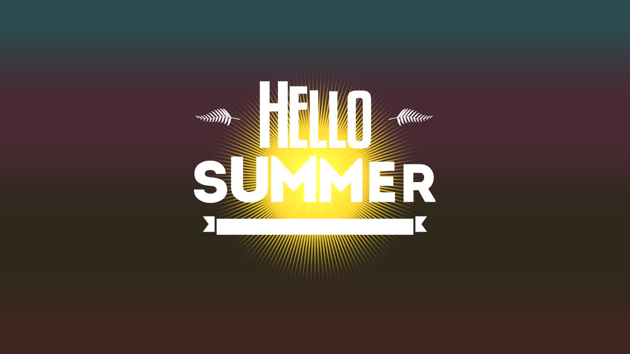 Olá Verão com raios de sol em textura grunge