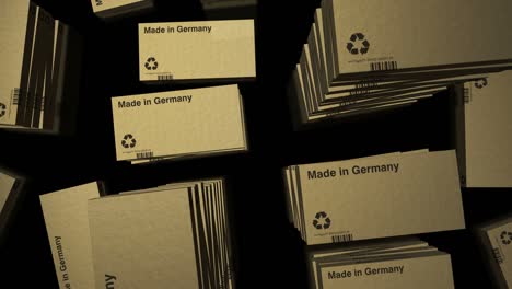 hecho en alemania animación de bucle de caja