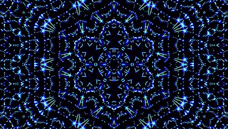 shining bright lines set blue wave motion, colorful, on black background