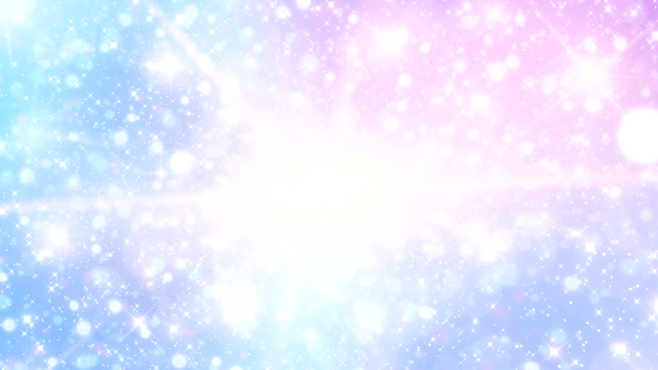 은하계 배경과 파스텔 컬러, 무지개와 파스텔 하늘에 유니콘, 보케와 함께 파스텔 구름과 하늘, 귀여운 밝은 사탕 배경, 판타지 애니메이션 배경.