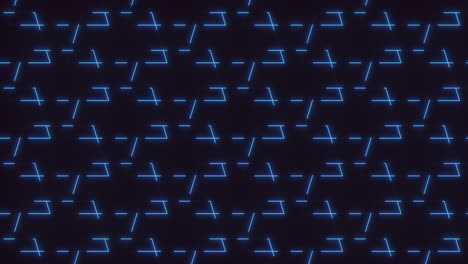 dynamic blue neon pattern on black futuristic geometric shapes and lines