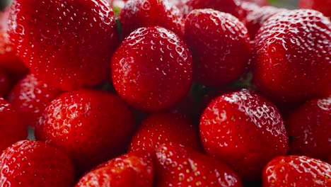 close-up of fresh strawberries