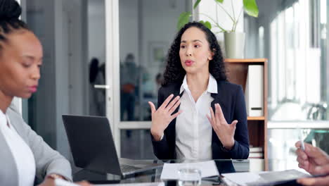 Business-people,-meeting-and-woman