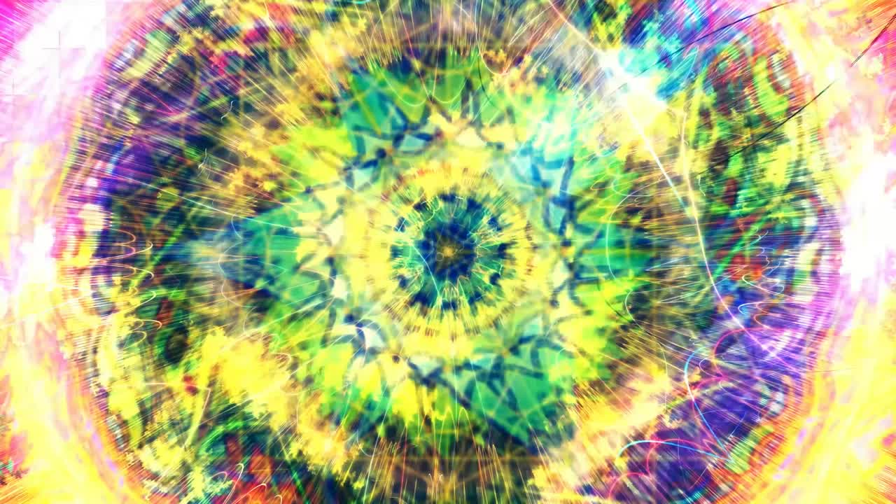 colorido caleidoscopio giratorio - animación de fondo de movimiento de bucle sin costuras de 4k